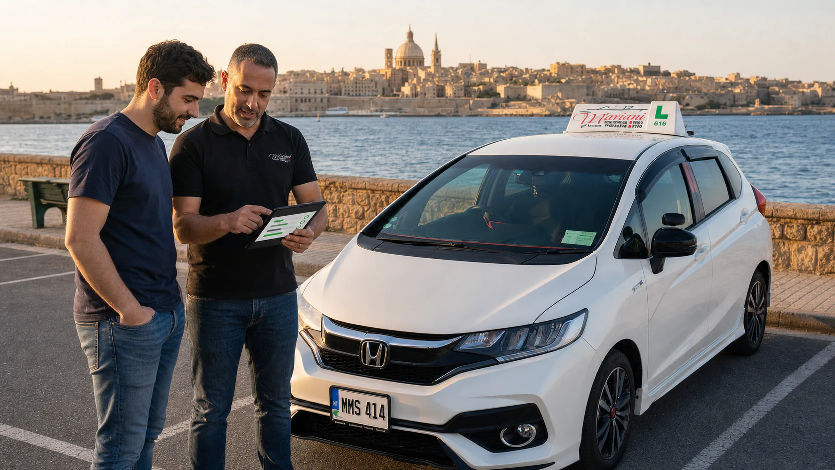 An instructor and learner planning lessons together